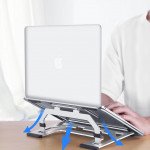 Wholesale Portable Ergonomic Aluminum Adjustable Computer Laptop Notebook, Tablet Holder Riser Stand Desk Compatible with MacBook Air Pro, Dell XPS, Lenovo 10-17   Laptops, Apple iPad Tablet, and More (Space Gray)